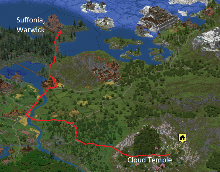 The route from cloud temple.